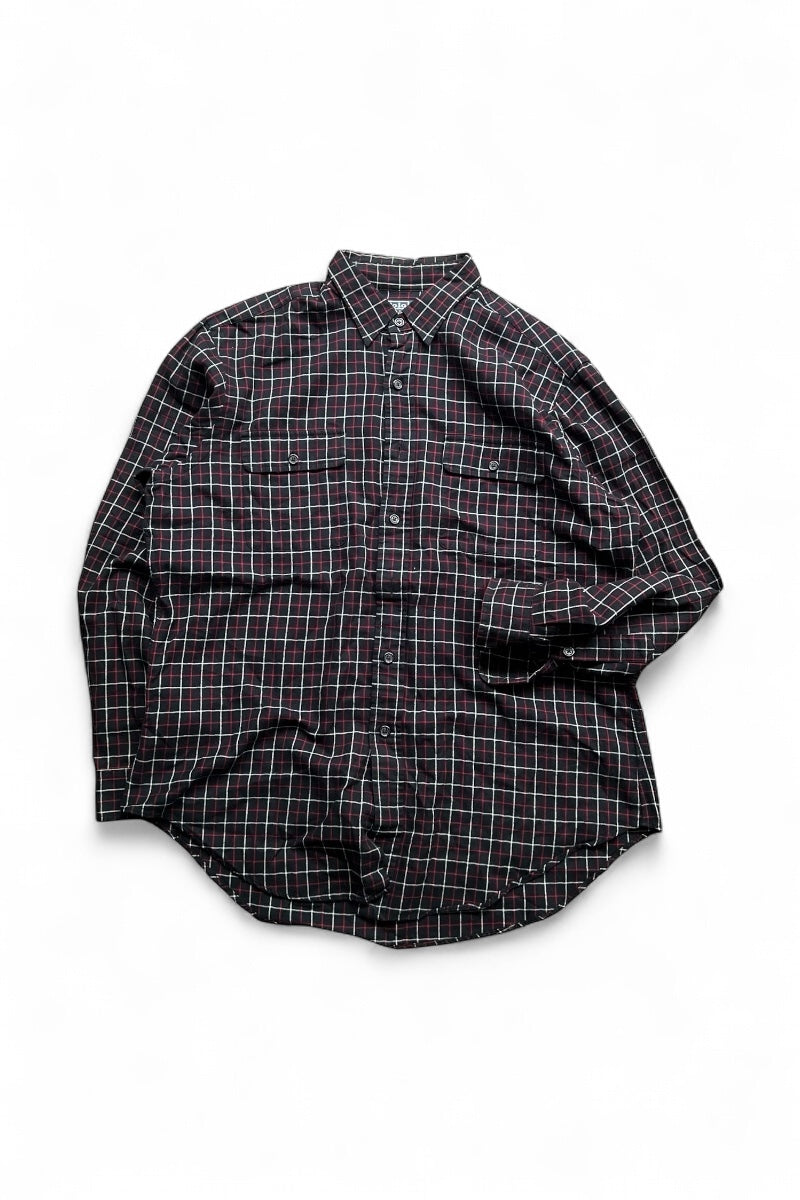L/S CHECK SHIRT 90年代復刻 / BLACK [SIZE: L USED]