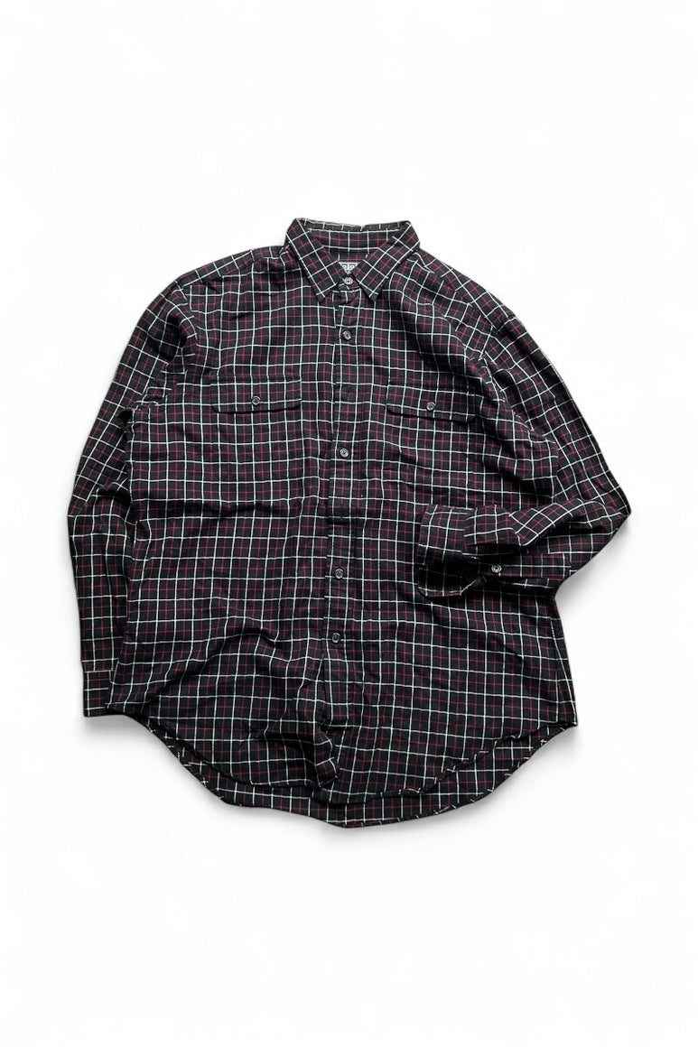 L/S CHECK SHIRT 90年代復刻 / BLACK [SIZE: L USED]