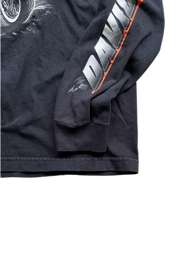 MADE IN USA 90'S PALM BAY L/S POCKET T-SHIRT / BLACK [SIZE: L USED]