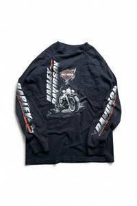 MADE IN USA 90'S PALM BAY L/S POCKET T-SHIRT / BLACK [SIZE: L USED]
