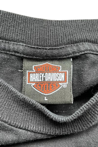 MADE IN USA 90'S PALM BAY L/S POCKET T-SHIRT / BLACK [SIZE: L USED]