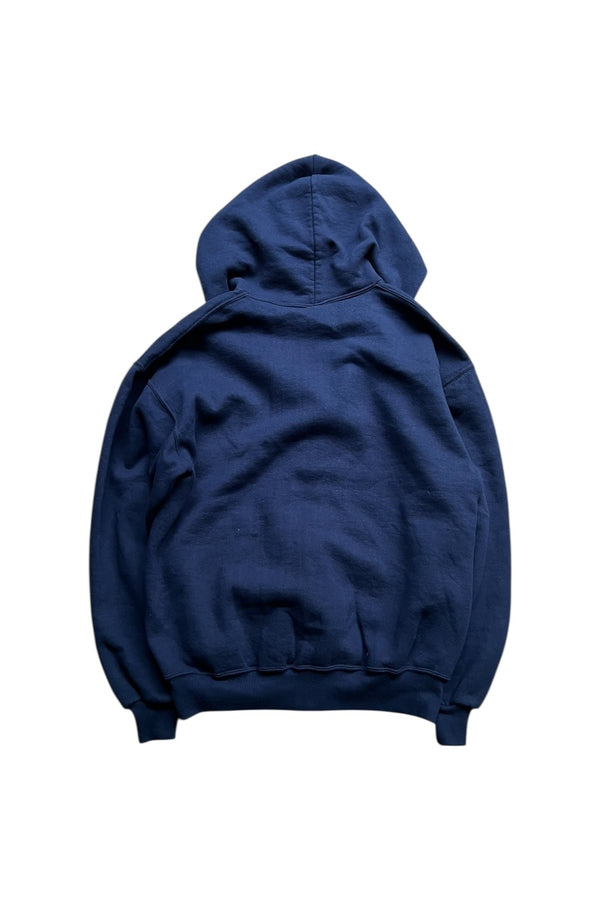 MADE IN USA 90'S ZIP HOODIE SWEATSHIRT / NAVY [SIZE: L USED]