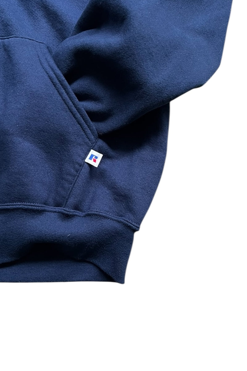 MADE IN USA 90'S ZIP HOODIE SWEATSHIRT / NAVY [SIZE: L USED]