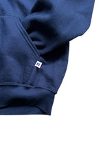 画像をギャラリービューアに読み込む, MADE IN USA 90&#39;S ZIP HOODIE SWEATSHIRT / NAVY [SIZE: L USED]
