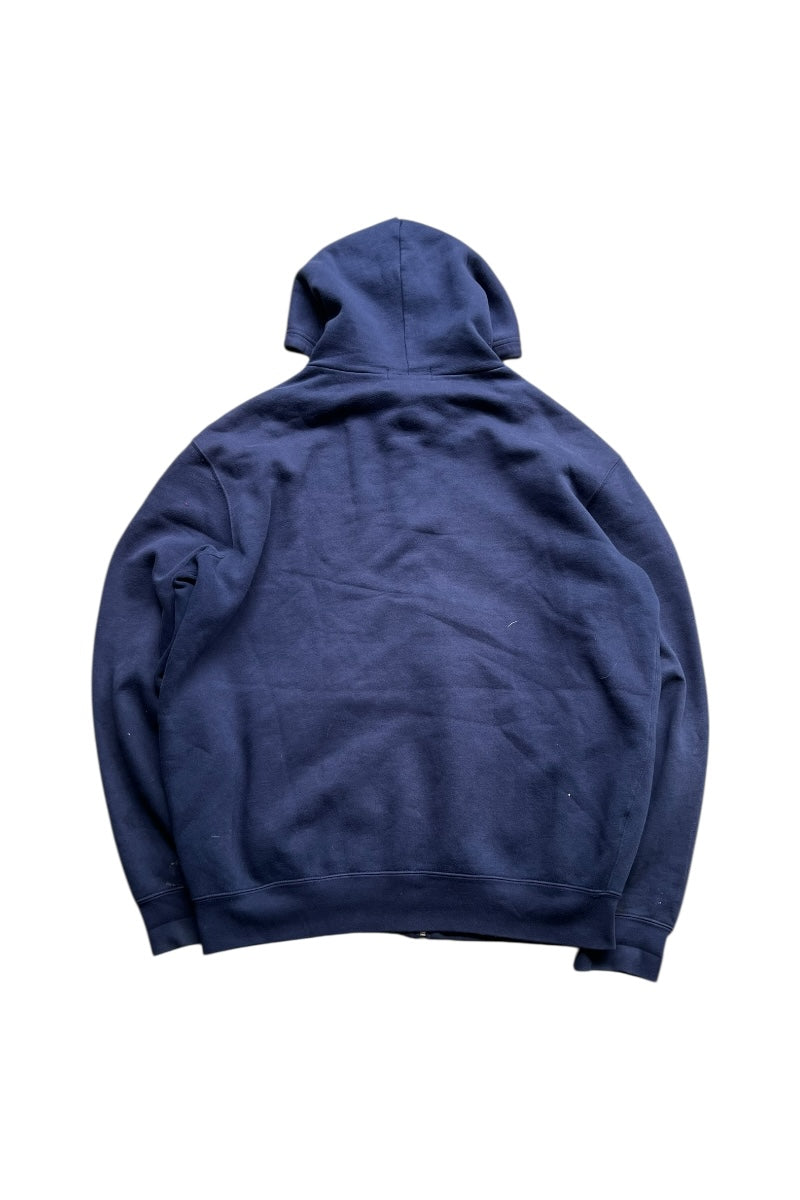 90'S ZIP HOODIE SWEATSHIRT / NAVY [SIZE: L USED]