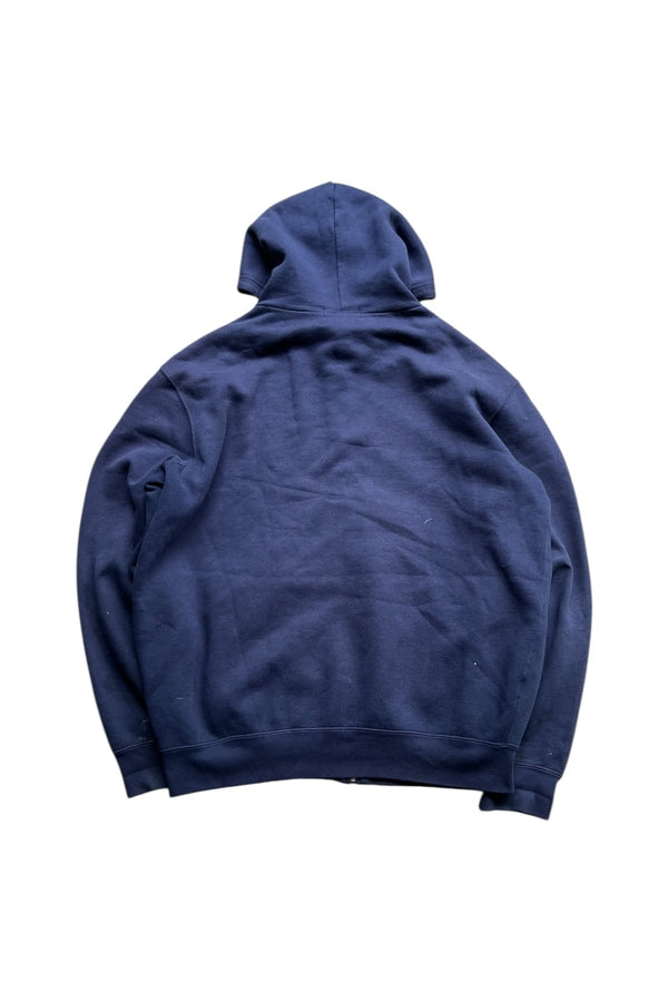 90'S ZIP HOODIE SWEATSHIRT / NAVY [SIZE: L USED]