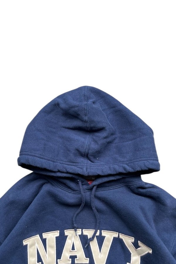 Y2K EARLY 00'S NAVY HOODIE SWEATSHIRT / NAVY [SIZE: M USED]