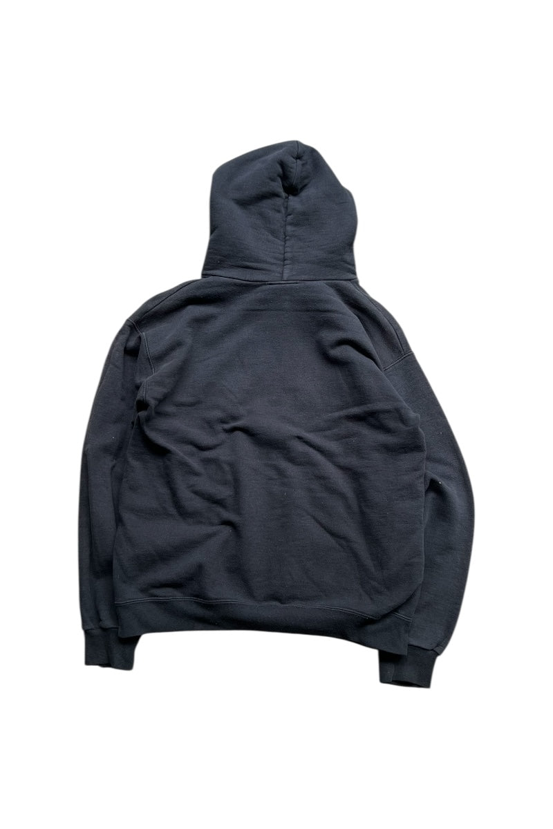 Y2K EARLY 00'S LOGO PRINT HOODIE SWEATSHIRT / BLACK [SIZE: S USED]