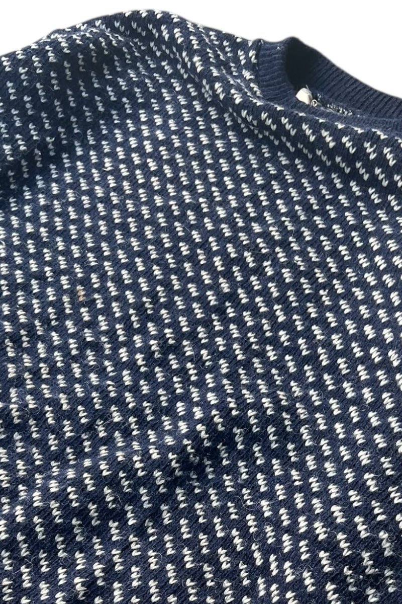 MADE IN NORWAY 70'S BIRDS EYE SWEATER / PATTERN [SIZE: 2XL USED]