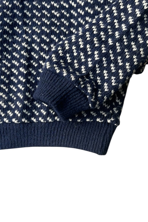 MADE IN NORWAY 70'S BIRDS EYE SWEATER / PATTERN [SIZE: 2XL USED]