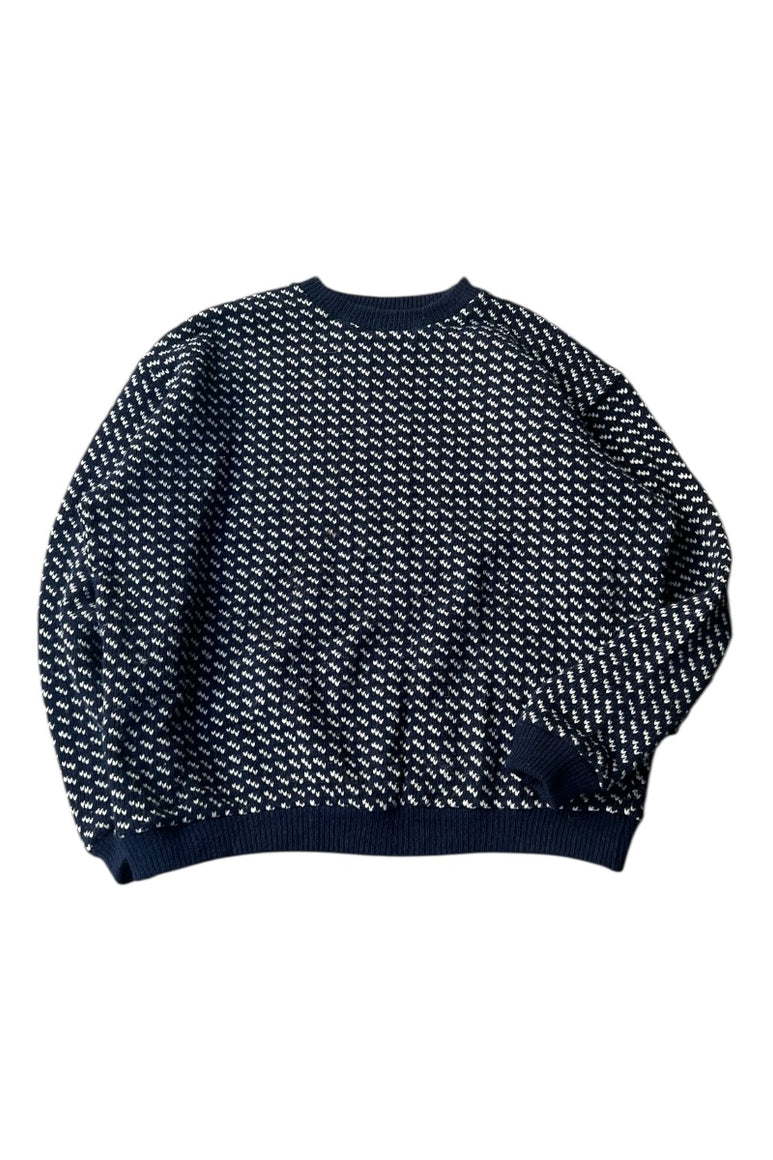 MADE IN NORWAY 70'S BIRDS EYE SWEATER / PATTERN [SIZE: 2XL USED]