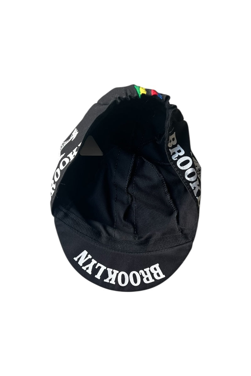 MADE IN ITALY BROOKLYN CYCLING CAP / BLACK [SIZE: ONE SIZE USED]