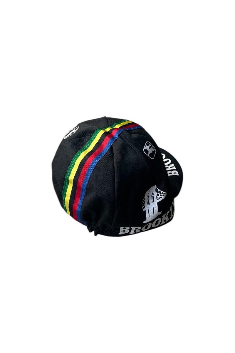 MADE IN ITALY BROOKLYN CYCLING CAP / BLACK [SIZE: ONE SIZE USED]