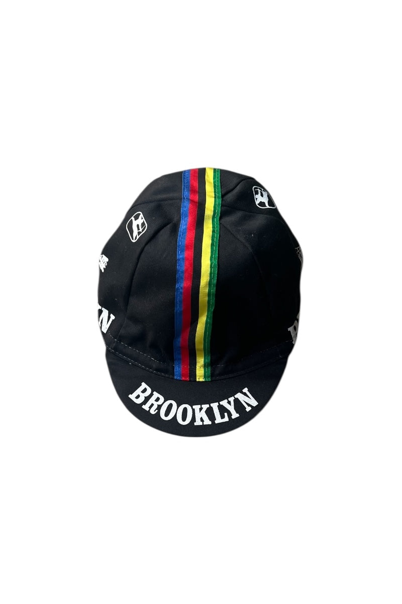 MADE IN ITALY BROOKLYN CYCLING CAP / BLACK [SIZE: ONE SIZE USED]
