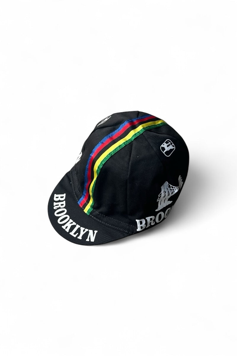 MADE IN ITALY BROOKLYN CYCLING CAP / BLACK [SIZE: ONE SIZE USED]