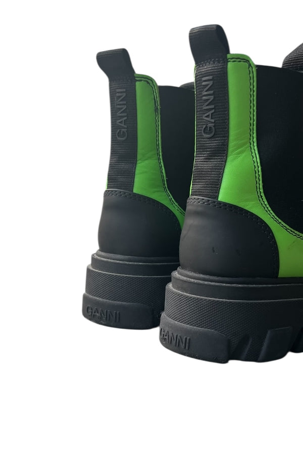 LEATHER SIDE GORE BOOTS / NEON [SIZE: 40 (equivalent to 25.5cm) USED]