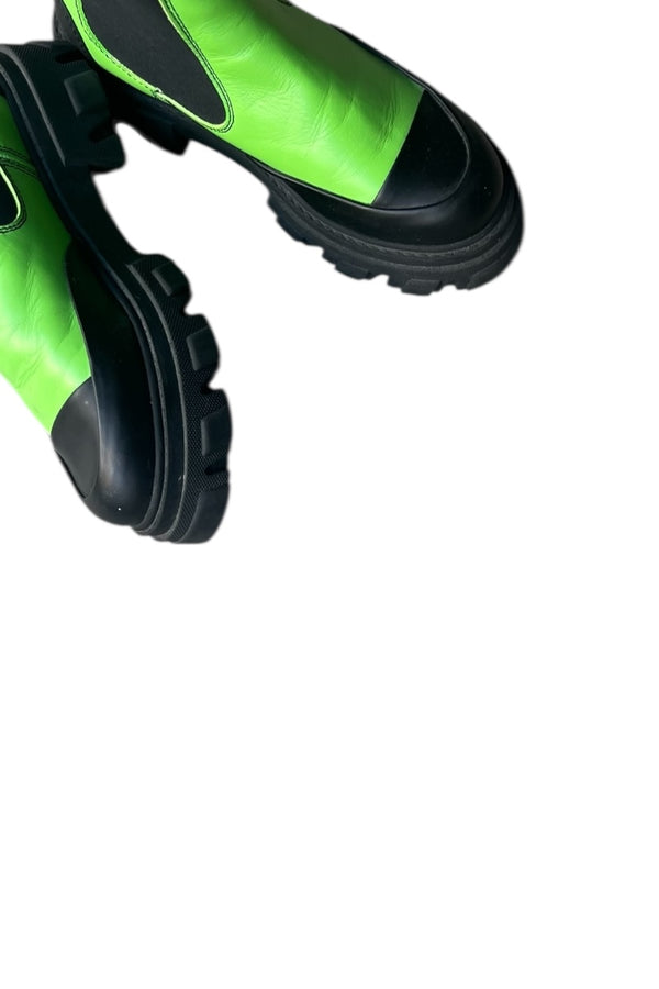 LEATHER SIDE GORE BOOTS / NEON [SIZE: 40 (equivalent to 25.5cm) USED]