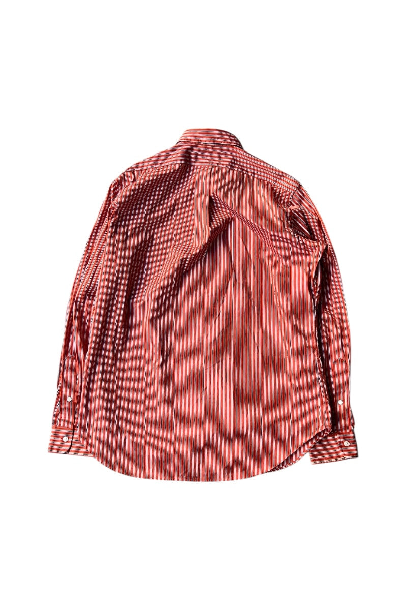 90'S L/S STRIP CLASSIC FIT SHIRT / ORANGE [SIZE: M USED]