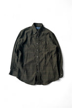 画像をギャラリービューアに読み込む, MADE IN ITALY 90&#39;S L/S BD CHECK WOOL SHIRT / OLIVE [SIZE: M USED]
