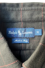 画像をギャラリービューアに読み込む, MADE IN ITALY 90&#39;S L/S BD CHECK WOOL SHIRT / OLIVE [SIZE: M USED]
