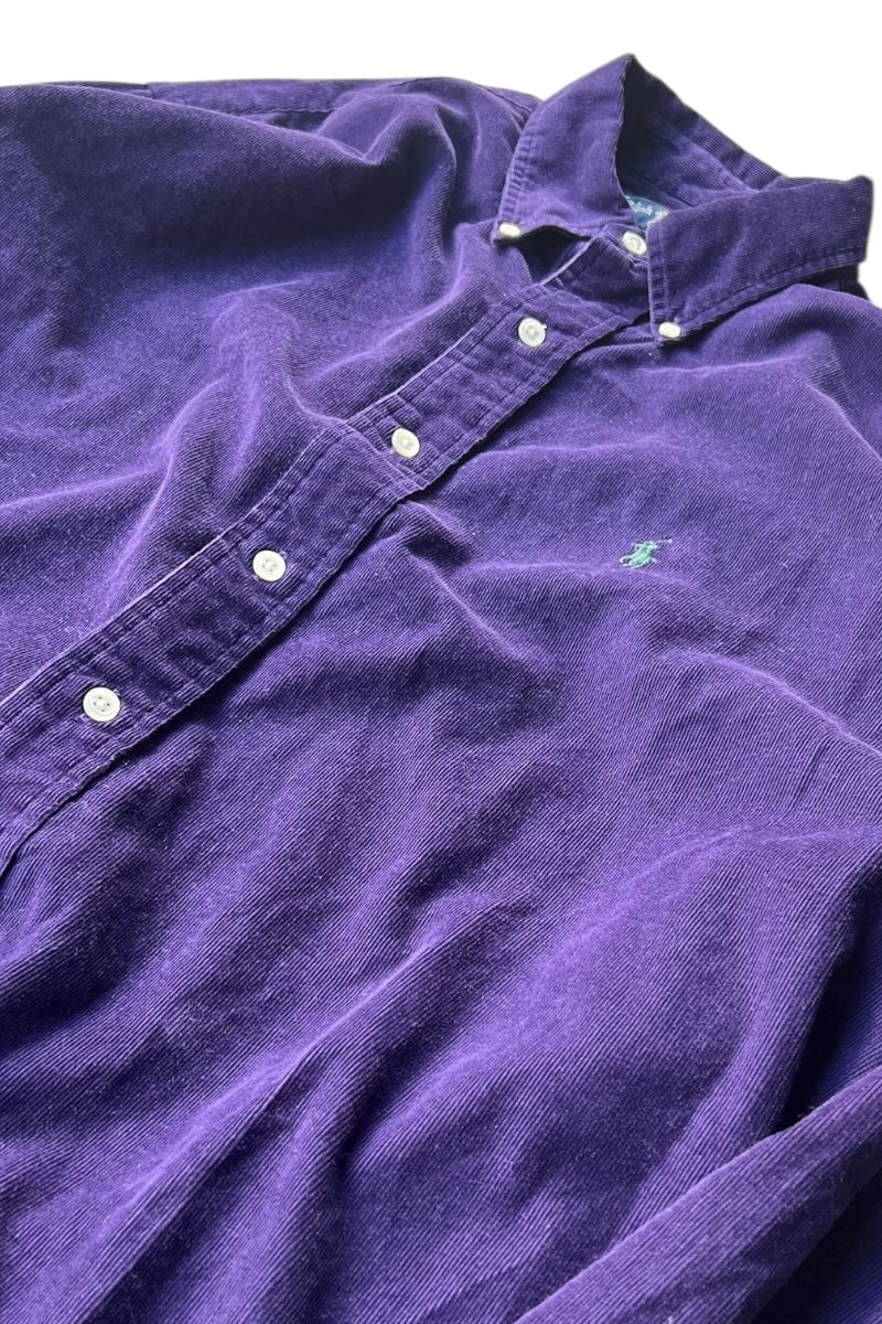 90'S BLAKE L/S BD CORDUROY SHIRT / PURPLE [SIZE: M USED]