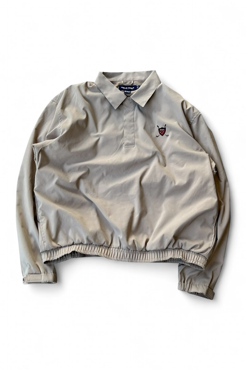 90'S PULLOVER JACKET / BEIGE [SIZE: L NOS/DEADSTOCK]