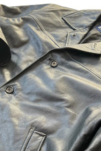 画像をギャラリービューアに読み込む, Y2K EARLY 00’S LEATHER CAR COAT / BLACK [SIZE: M USED]
