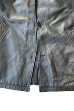 画像をギャラリービューアに読み込む, Y2K EARLY 00’S LEATHER CAR COAT / BLACK [SIZE: M USED]
