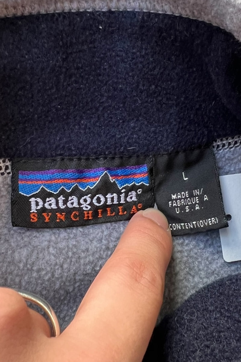 MADE IN USA 99'S SYNCHILLA FLEECE VEST / GRAY [SIZE: L USED]