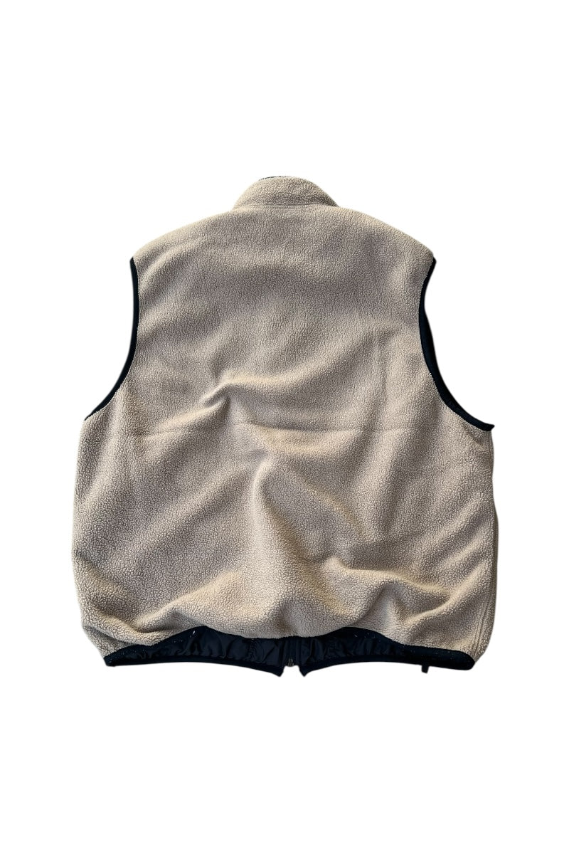 MADE IN USA 90'S REVERSIBLE VEST / BEIGE [SIZE: XL USED]