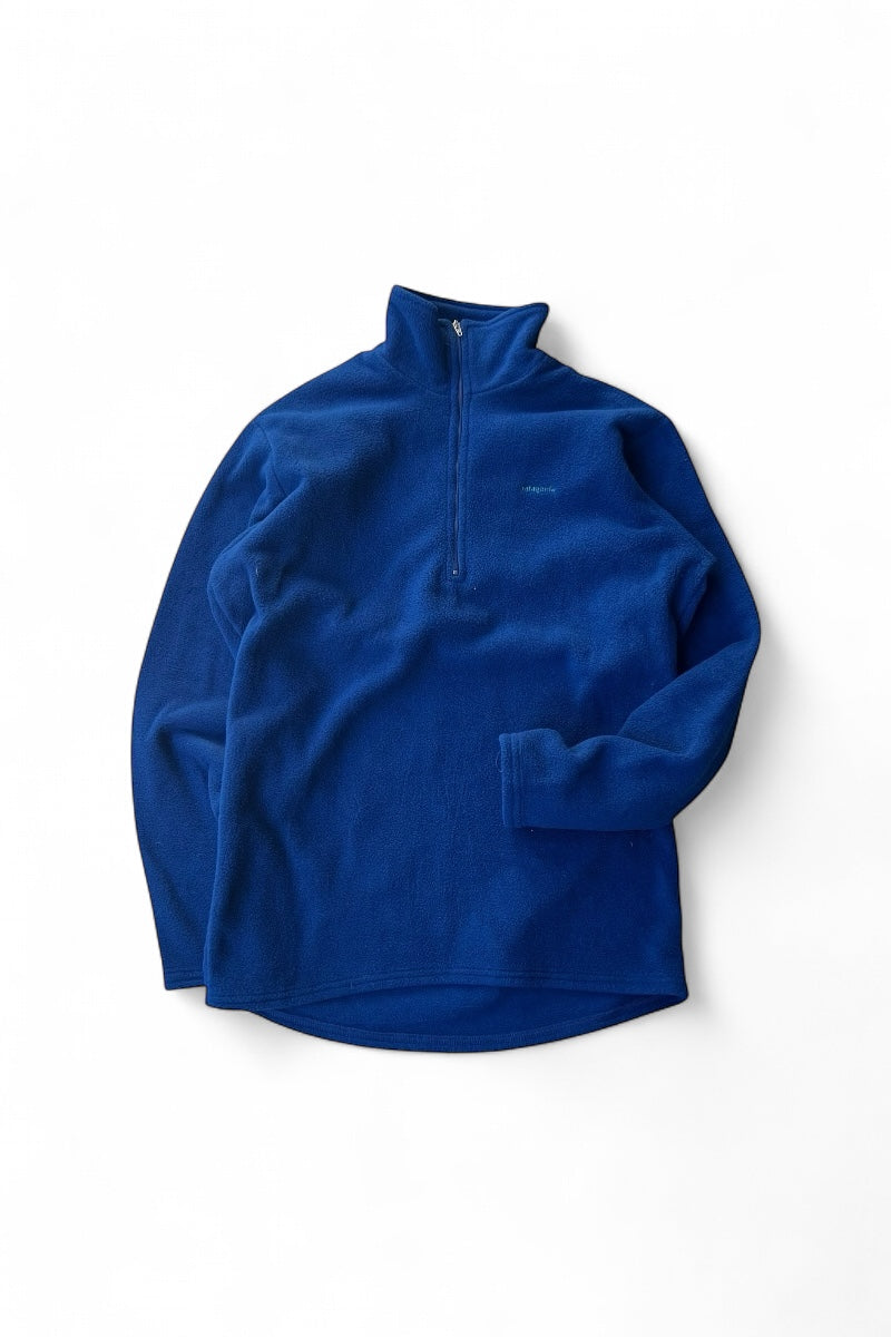 MADE IN USA 96'S CAPLINE LIGHT HALF-ZIP FLEECE / BLUE [SIZE: S USED]