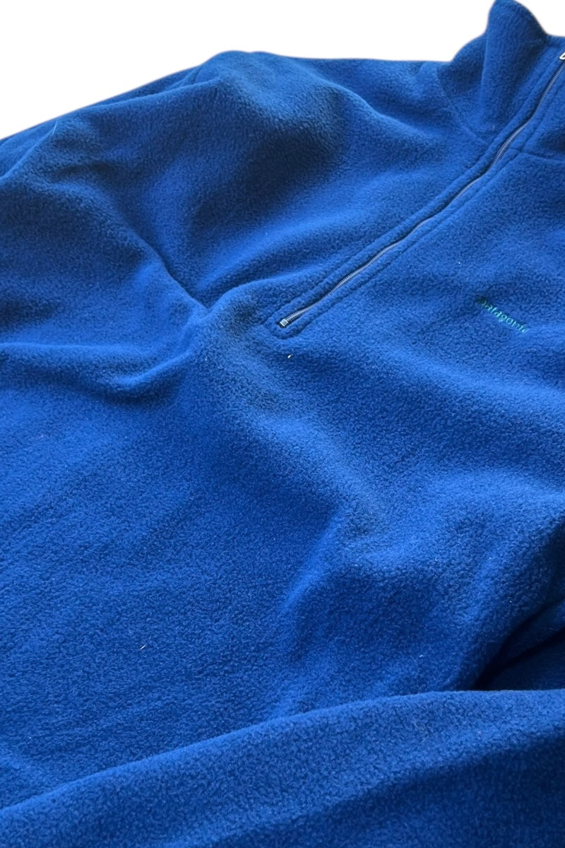 MADE IN USA 96'S CAPLINE LIGHT HALF-ZIP FLEECE / BLUE [SIZE: S USED]