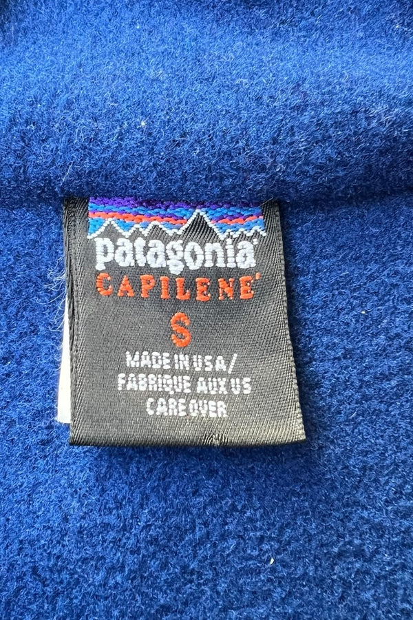 MADE IN USA 96'S CAPLINE LIGHT HALF-ZIP FLEECE / BLUE [SIZE: S USED]