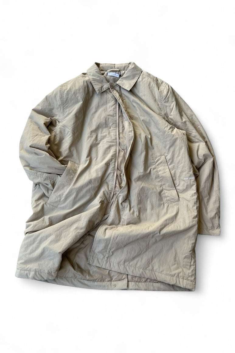 3M THINSULATE NYLON PUFF COAT / BEIGE [SIZE: XL USED]