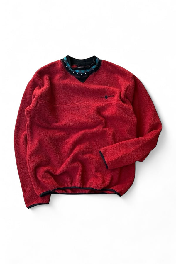 MADE IN USA 90'S FLEECE SWEATSHIRT / RED [SIZE: M USED]