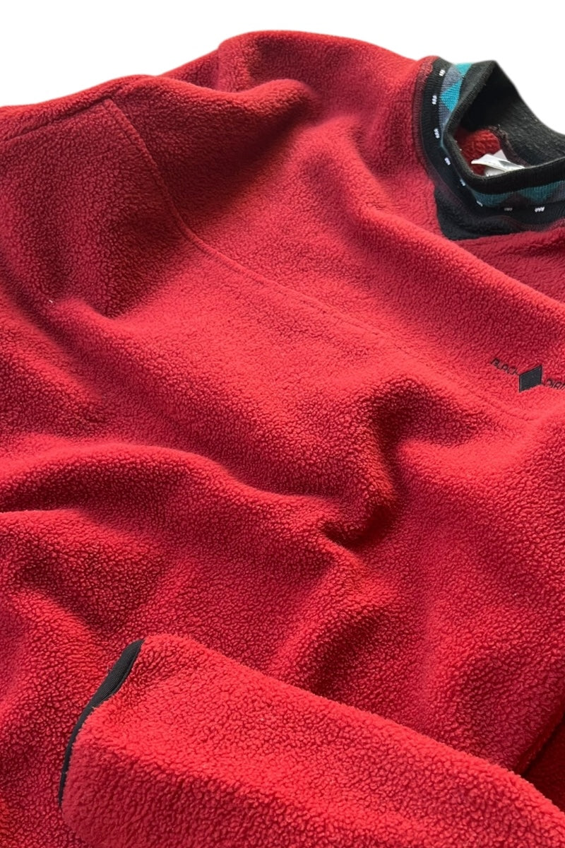 MADE IN USA 90'S FLEECE SWEATSHIRT / RED [SIZE: M USED]