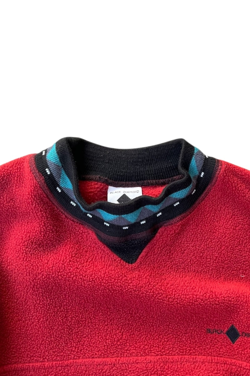 MADE IN USA 90'S FLEECE SWEATSHIRT / RED [SIZE: M USED]