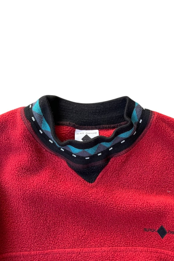 MADE IN USA 90'S FLEECE SWEATSHIRT / RED [SIZE: M USED]