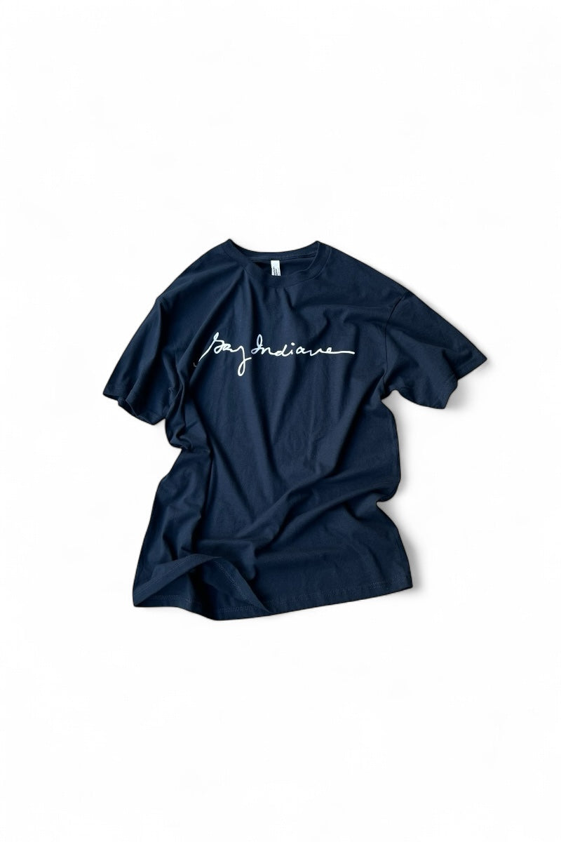 GARY INDIANA BIBLIOGRAPHY TEE / NAVY [NEW][日本未発売モデル]