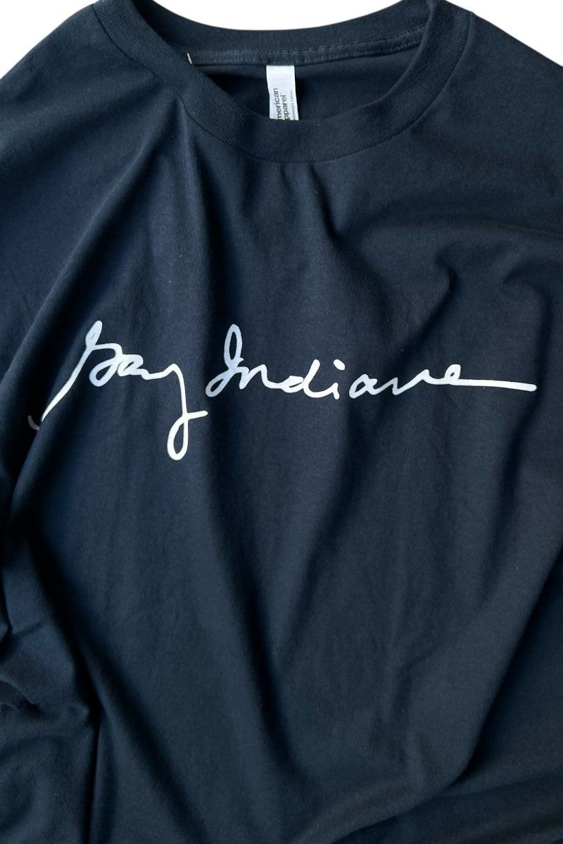 GARY INDIANA BIBLIOGRAPHY TEE / NAVY [NEW][Not released in Japan]
