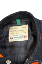 画像をギャラリービューアに読み込む, MADE IN USA 80&#39;S WOOL LEATHER STADIUM JACKET / BLACK [SIZE: 42 USED]
