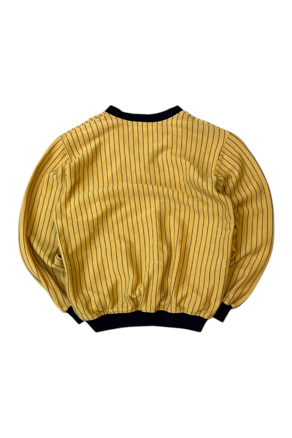 70'S V-NECK POCKETED SWEATSHIRT / STRIPE [SIZE: S USED]