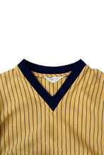画像をギャラリービューアに読み込む, 70&#39;S V-NECK POKETED SWEATSHIRT / STRIPE [SIZE: S USED]
