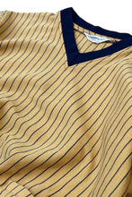 画像をギャラリービューアに読み込む, 70&#39;S V-NECK POKETED SWEATSHIRT / STRIPE [SIZE: S USED]
