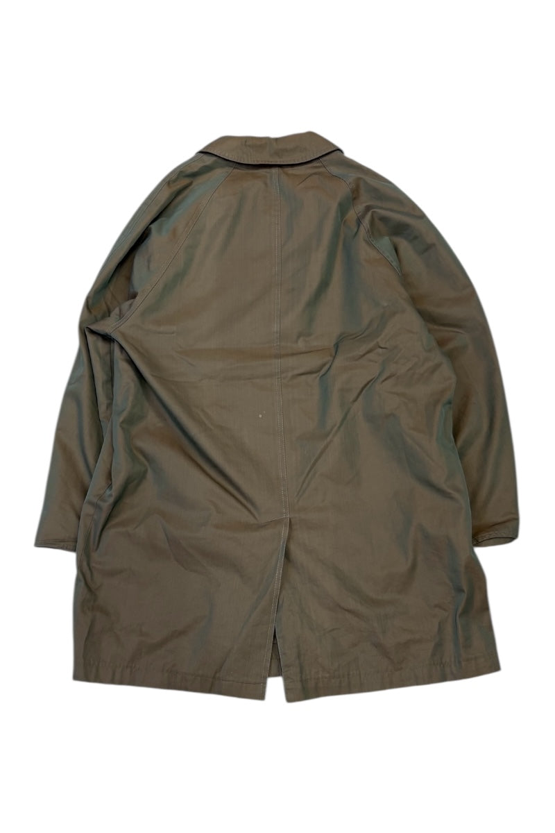 MADE IN FRANCE 80'S SOLARO FABRIC BALMACAAN COAT / KHAKI [SIZE: 46 USED]