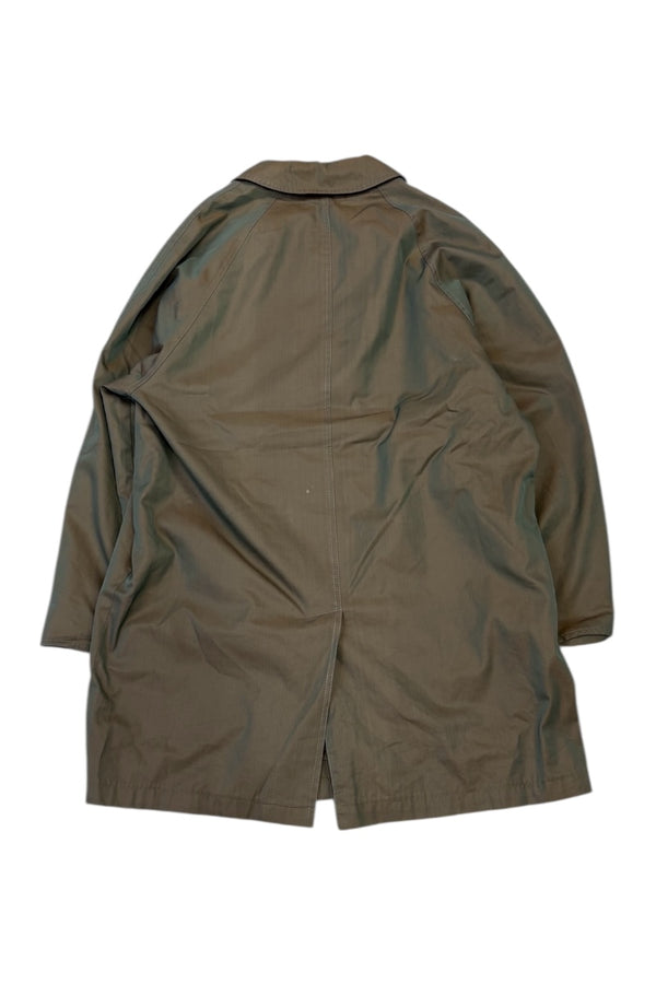 MADE IN FRANCE 80'S SOLARO FABRIC BALMACAAN COAT / KHAKI [SIZE: 46 USED]