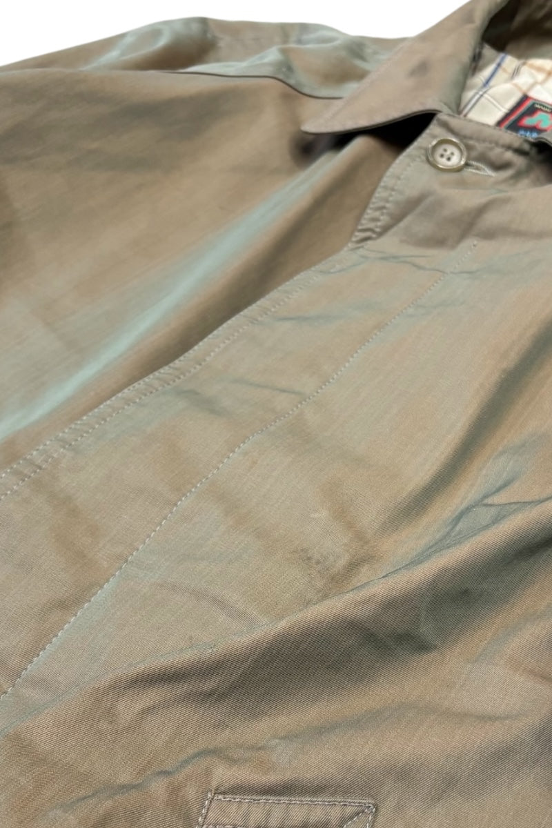 MADE IN FRANCE 80'S SOLARO FABRIC BALMACAAN COAT / KHAKI [SIZE: 46 USED]
