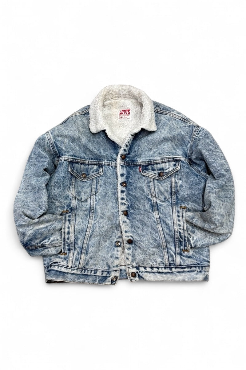 MADE IN USA 80'S 3RD TYPE BOA DENIM JACKET / INDIGO [SIZE: M USED]
