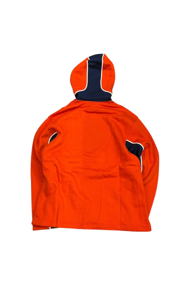 Y2K EARLY 00'S HALF ZIP HOODIE SWEATSHIRT / ORANGE [SIZE: M DEADSTOCK/NOS]