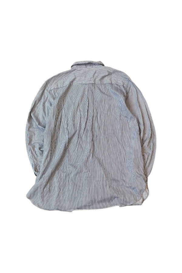 80-94'S L/S STRIPE SHIRT / WHITE [SIZE: M USED]